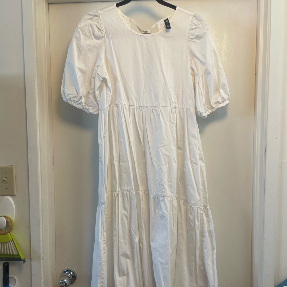 Zara White Dress Sz L